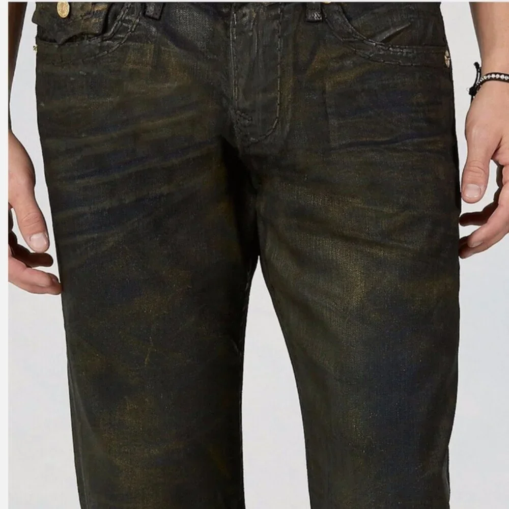 True Religion Ricky Super T Limited Edition Bronzed Shadows Jeans